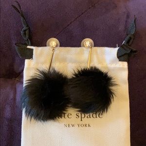Kate Spade Drop Faux Fur Earrings
